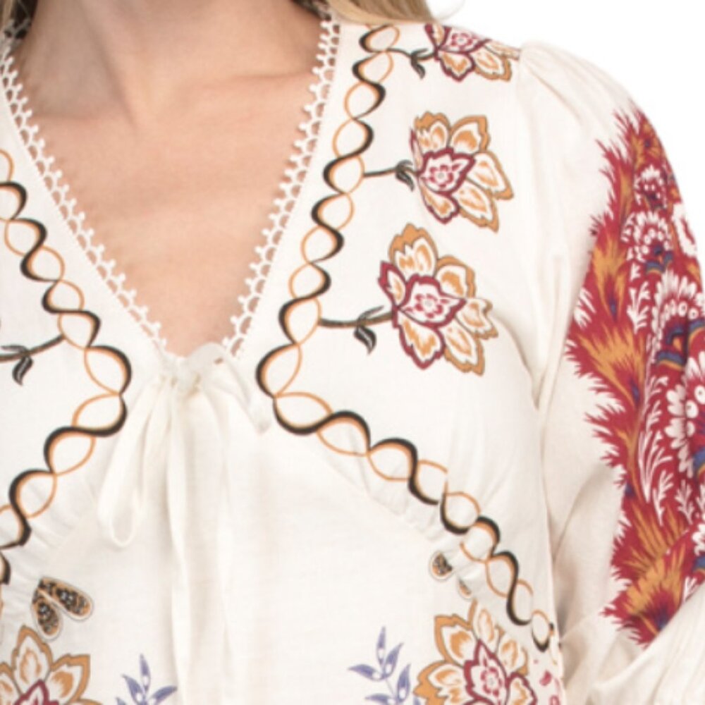 CALYPSO ST. BARTH Linen Blend Paisley Maxi Dress - Picture 3 of 5